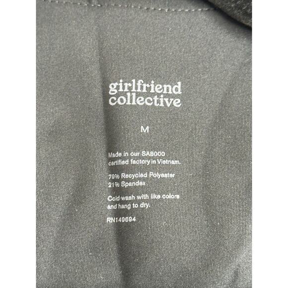 Girlfriend Collective Black Paloma Racerback Sports Bra Sweat Wicking Gym M - Picture 3 of 5